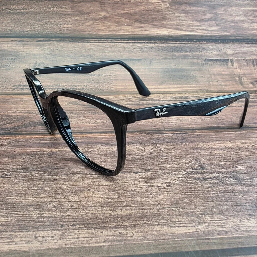 Ray-Ban RB7066 2000 Black Cat Eye Eyeglasses Frames 54-17-145